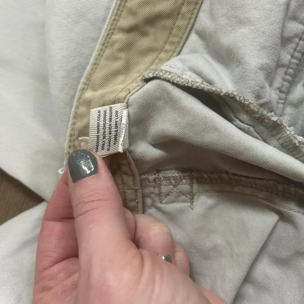 Old Navy Cargo Shorts Mens 42 Beige Cotton Flat Front Multi Pocket Summer Casual